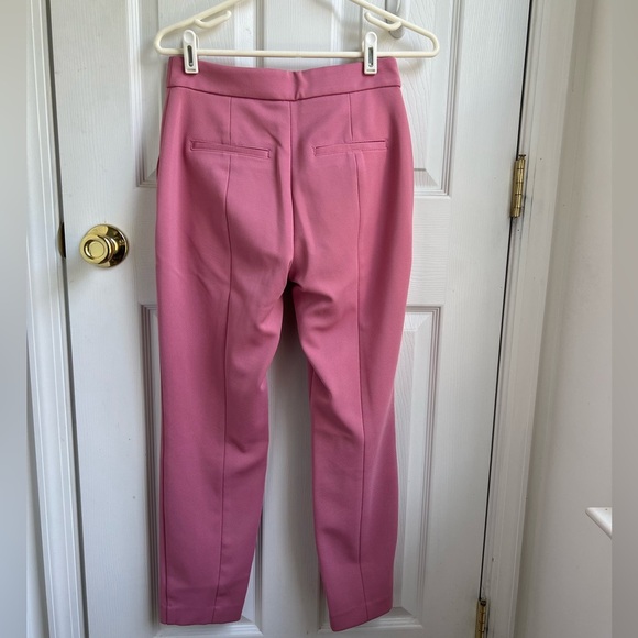Express Women’s Pink Reto Style Cropped Capri Dress Pant Trousers - Picture 2 of 6